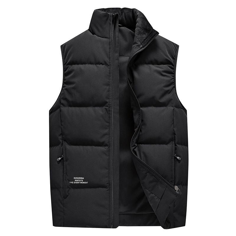 Windproof Korean-Style Unisex Down Vest: Warm, Trendy, Plus Size, Autumn/Winter, Two-way Zipper, for Couples & Teens