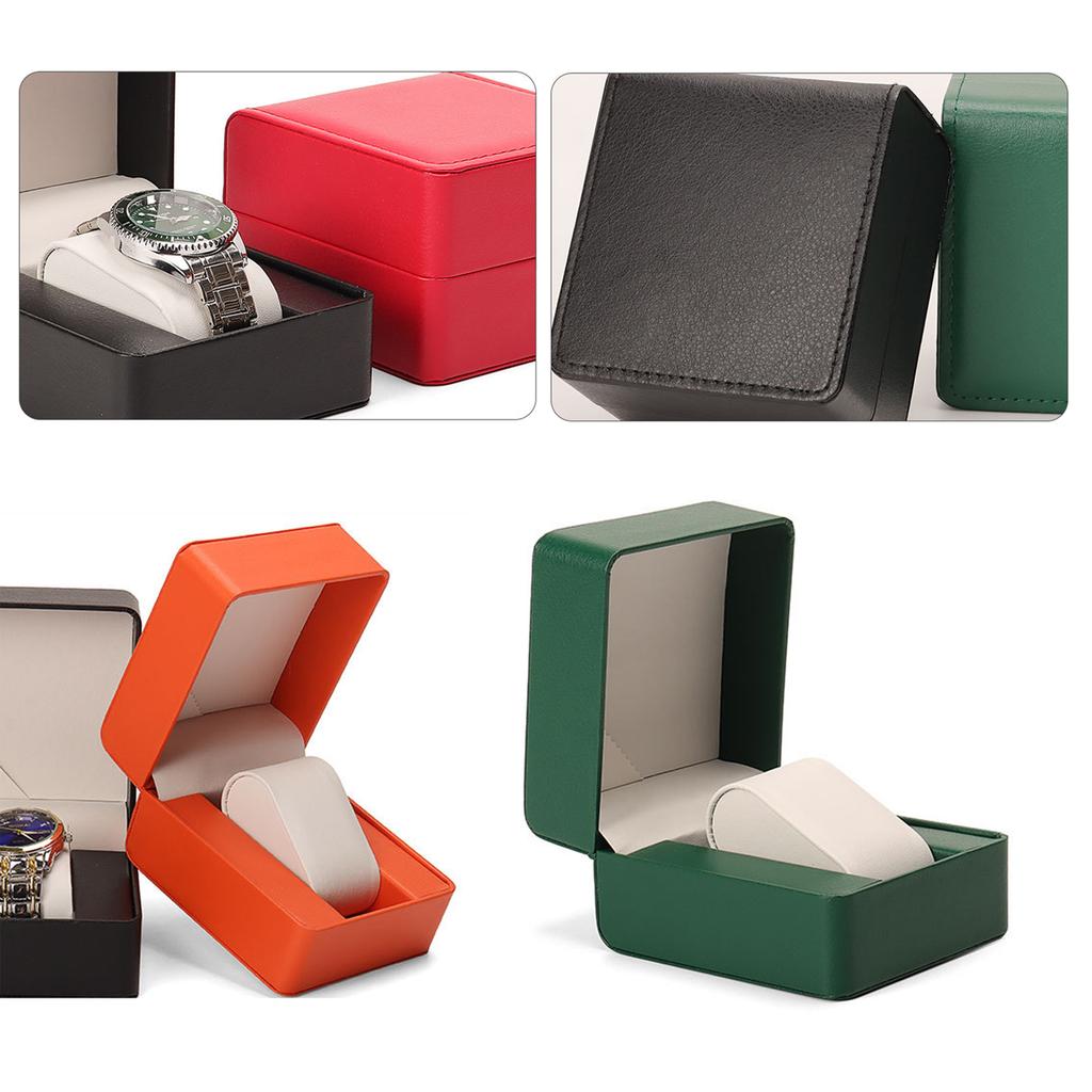 Duurzame Horloge Reisetui Draagbare PU Lederen Doos Sieraden Cadeau Organizer voor Mannen en Vrouwen Litchi Patroon Container