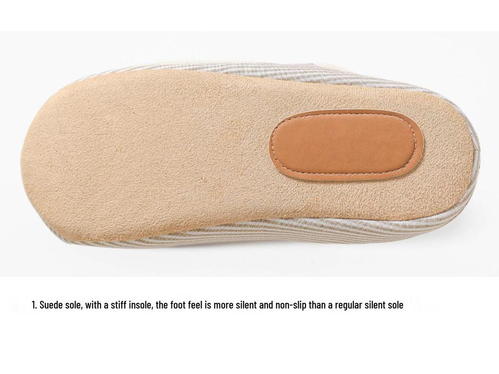 U-Tone Japanische Geräuschlose Baumwollpantoffeln mit Weicher Sohle für Damen und Herren