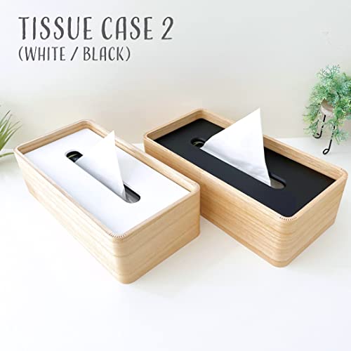 KATOMOKU Tissue Case 2 km-122 Paulownia Wood (White & Black)