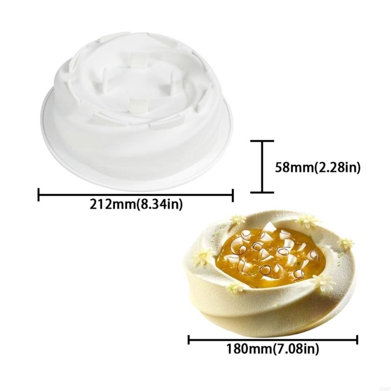 Silikonowa Forma do Ciasta Musowego Odporna na Ciepło Forma do Pieczenia Ciast Deserów Puddingów Czekoladowych Akcesoria Kuchenne A0KF