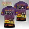 Kiss Band Cool Lässig Spaß Streetwear Hip Hop 3D Druck Herren/Damen Kurzarm T-Shirt Oversized Rundhals Tee Top Herren T-Shirt