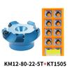 KM12/BAP 400R Face Aluminium Plane Head End Mill Milling Cutter SEKT/APMT Carbide Insert CNC Machine High Hardness Tools