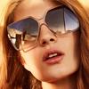 Higodoy Fashion Oversized Women Sunglasses Plastic Brand Designer Square Vintage Retro Gradient Female Sun Glasses UV400 Oculos