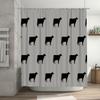 Duschvorhang mit Tiermuster, dekorative Badezimmeraccessoires, schwarzes Kuhmuster, wasserdichtes Polyestergewebe, Heimdekoartikel