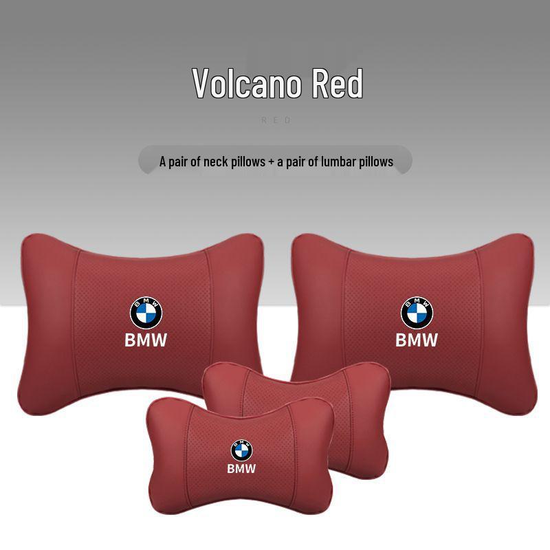 BMW Headrest & Lumbar Support Pillow - Fits X1, X3, X5, and 1/3/5/7 Series for Neck Protection & Interior Decoration