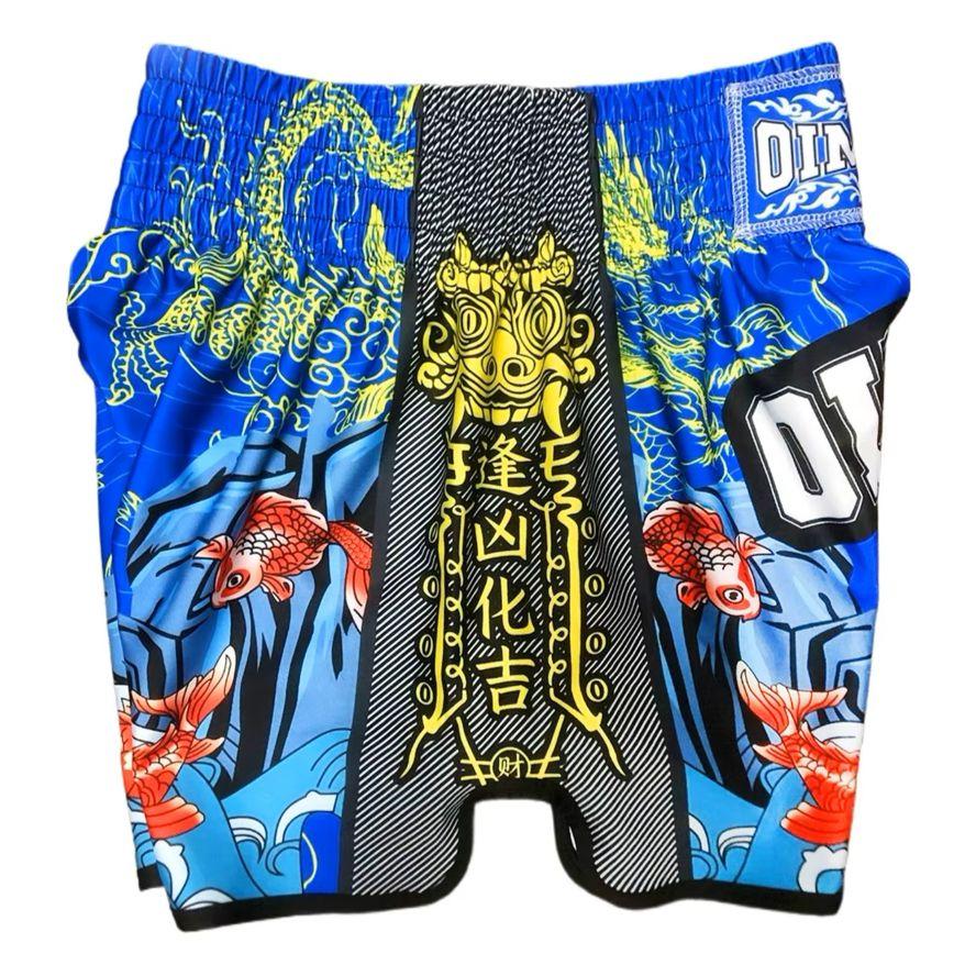 Muay Thai Kickboxen Boxen MMA UFC Karpfenfisch Freizeitshorts Fitnessstudio Sport Unisex Männer Frauen Fitness Workout Schnelltrocknend Druck Elastisch Hohe Taille Training