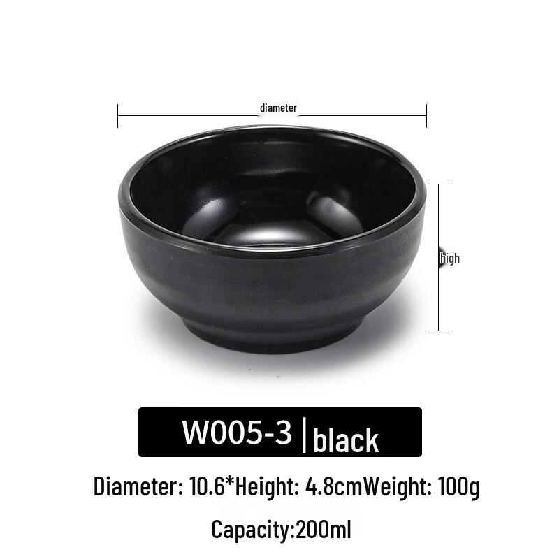 

Frosted Black Melamine Sauce Bowl