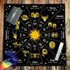 Tarot Card Tablecloth Altars Cloth Astrology Divinations Non-Slip Mat 12 Constellations Tablecloth Tapestry Home Decors
