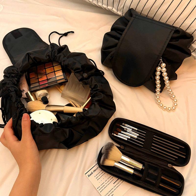 Women Drawstring Cosmetic Bag Travel Storage Makeup Bag Portable Waterproof Toiletry Case