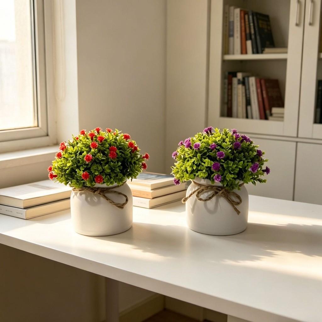 Full Sky Star Artificial Flower Pot For Home Decor And Photography Prop