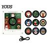 Customizable Audio Message Player Programmable Vinyl Record Fridge Magnet with 9 NFC Music Records, Retro Aesthetic Magnetic Personalized Sound