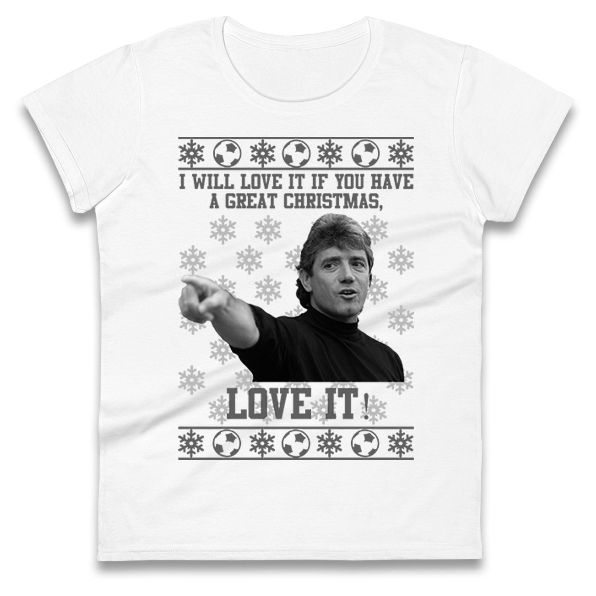 Kevin Keegan Christmas Womens T Shirt Mens Tops Tees Unisex XL