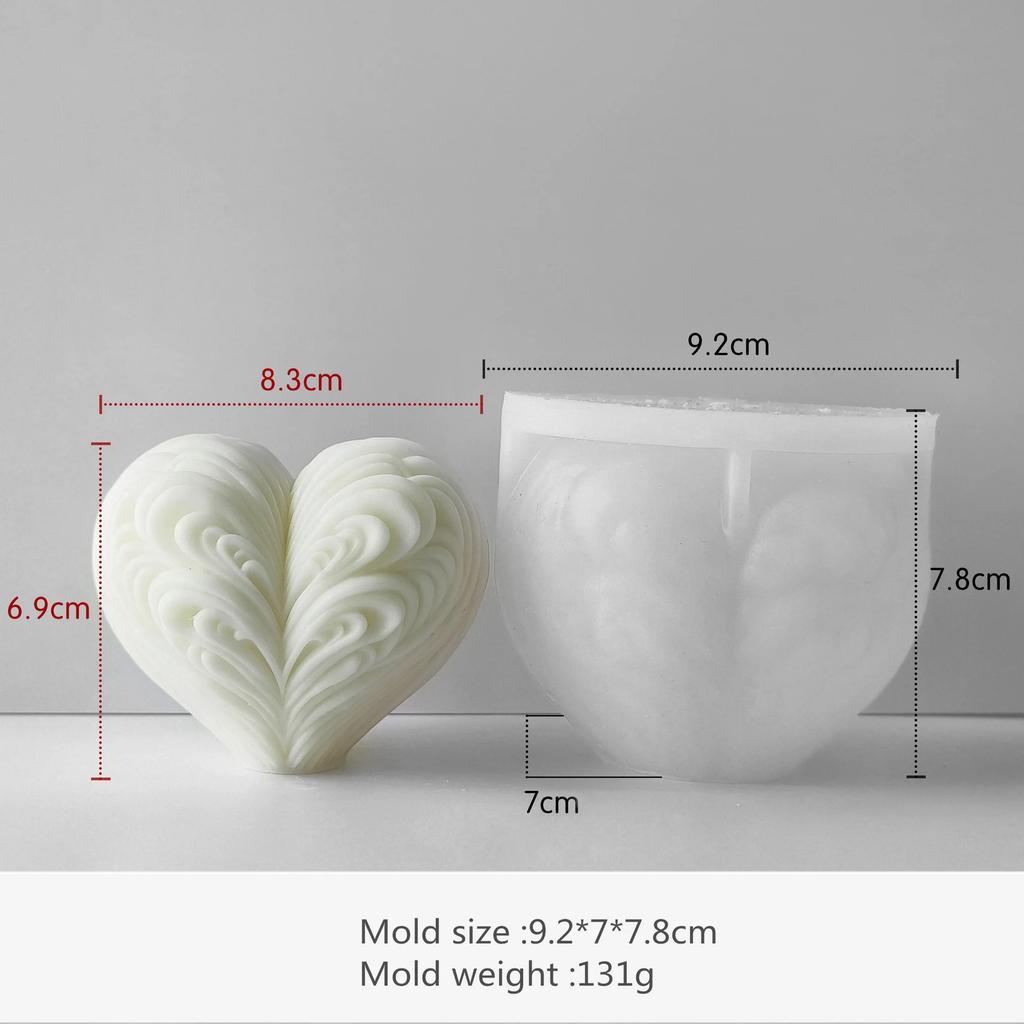 Liefde kaars handgemaakt cadeau hars gips mal DIY kaarsen maken Valentijnsdag hartvormige aromatische kaars maken siliconen ka