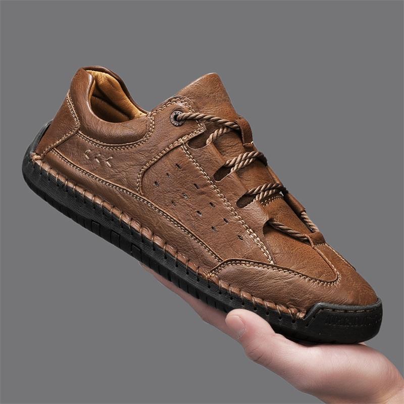 Fashion Shoes for Men Leather Casual Shoes Spring/Autumn Outdoor Hiking Sneakers