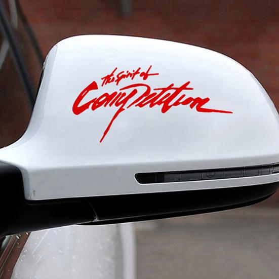 The Spirit of Competition Letter Reflective Racing Car Decoration Sticker Decal