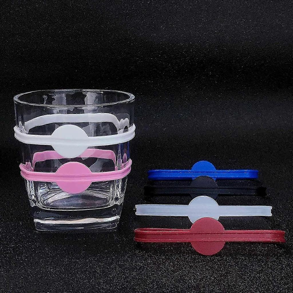 24pcs Silicone Drink Markers, Wine Glass Charms For Party Glasses Cups Cans Dentification, Glass Markers For Drink
