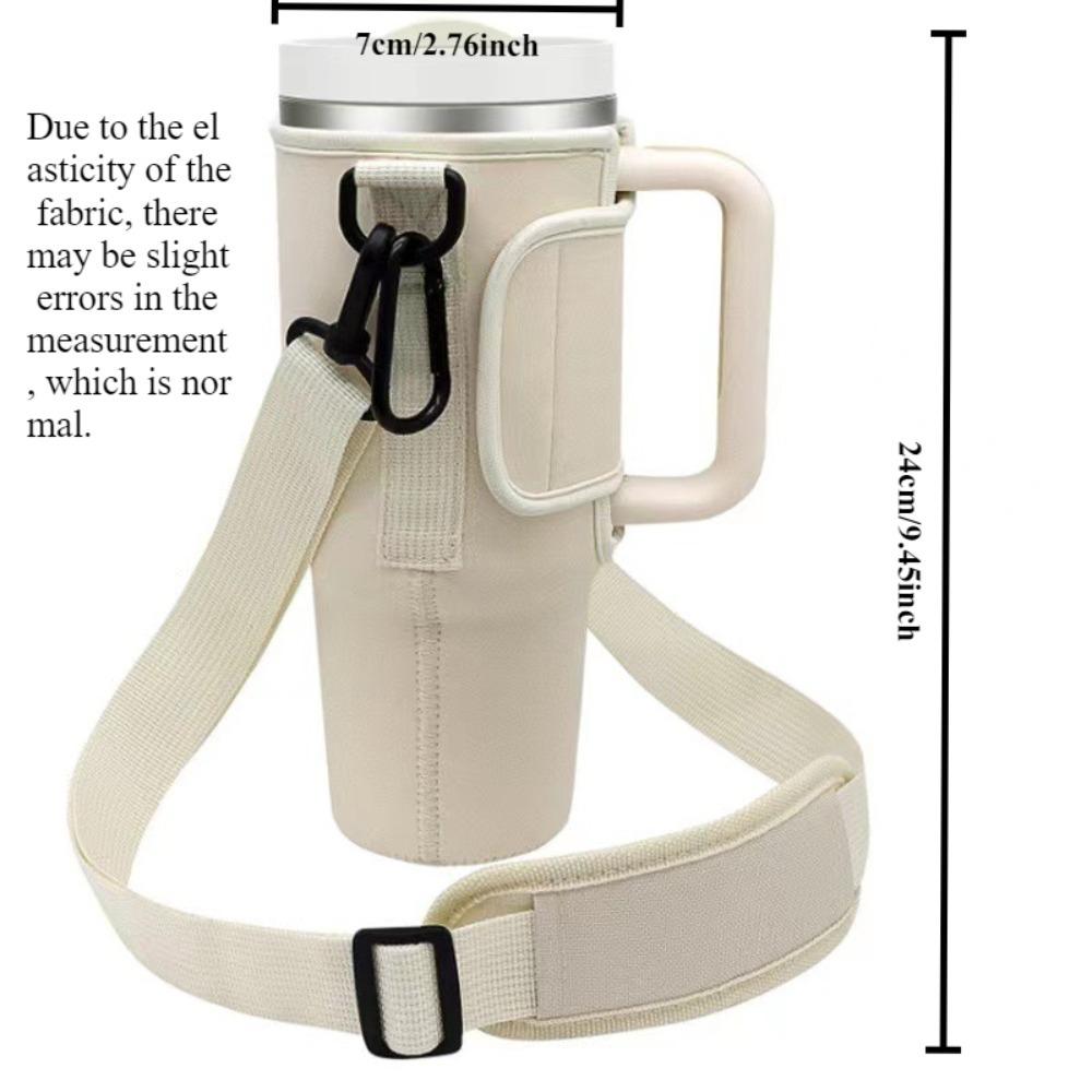 30/40OzWaterBottle Crossbody Bag Reusable Water Bottle Accessory Portable Water Bottle Cooler Bag with Adjustable Shoulder Strap