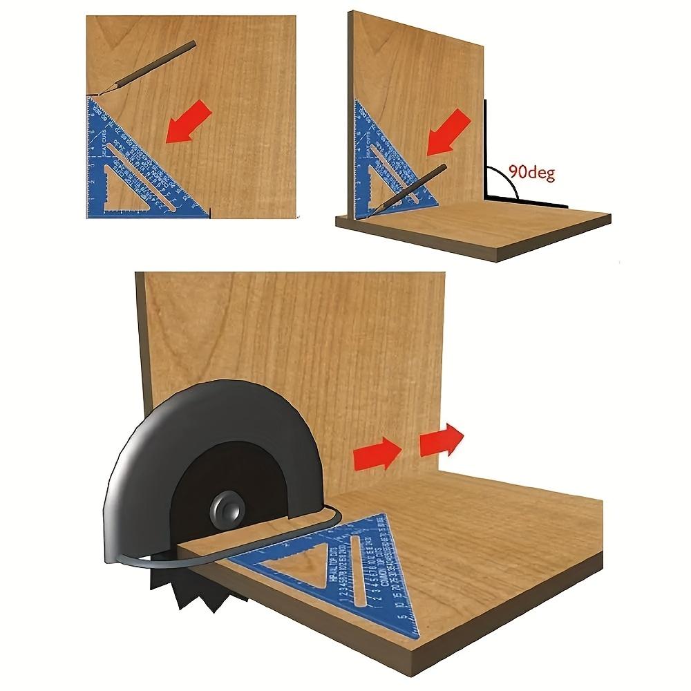 New 7 Inch Triangle Ruler Measurement Tool Carpenter Tools Inch Metric Angle Ruler Speed Square Woodworking Tools