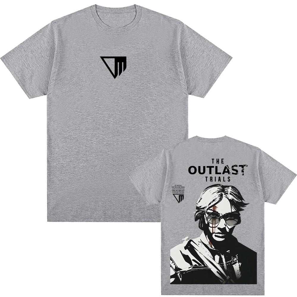 Summer Outlast Trials Players Drawings T-shirt Horror Game Graphic Printing TEE Cotton Comfortable High Quality Tees