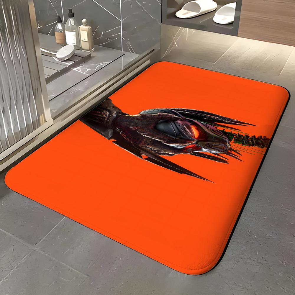Monster Y-Yautja Floor Mat Soft Flannel Entrance Door Mat Non Slip Absorbent Bathroom Bedroom Floor Rug