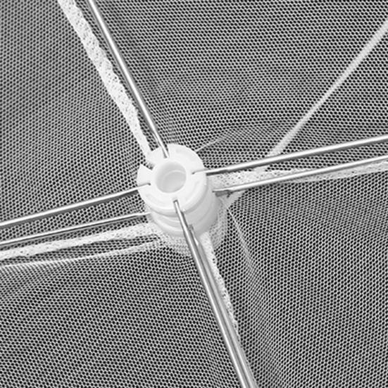 Foldable Food Cover Umbrella-Style Mesh Net with Stainless Steel Frame Fly
