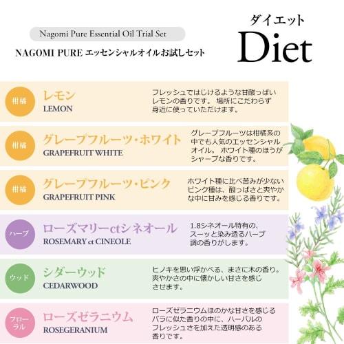 Aromatherapy Oil Trial Set (Happy Citrus Set) 5ml x 6 Bottles of Natural Essential Oils from NAGOMI AROMA [AEAJ Certified Essential Oils] Lemon, Grape