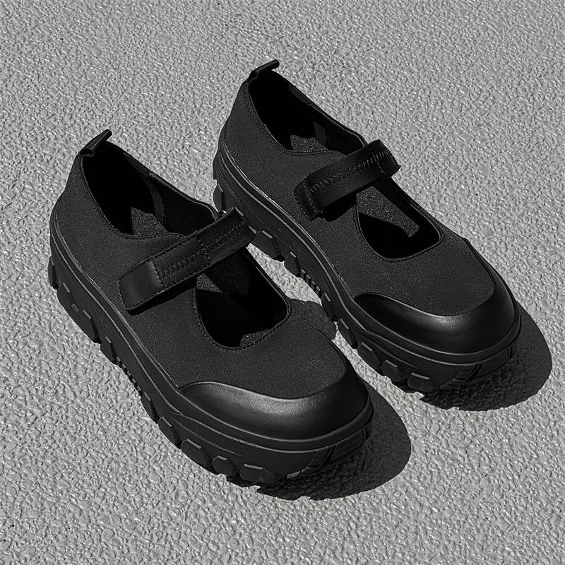 Spring and Summer New Simple Mary Jane Shoes Retro Versatile Casual Height Increase Thick Sole Round Head Fashion 1438-1439-J