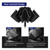 Automatic Reverse Folding Umbrella with Reflective Stripe Windproof UV Protection Large Travel Parasol