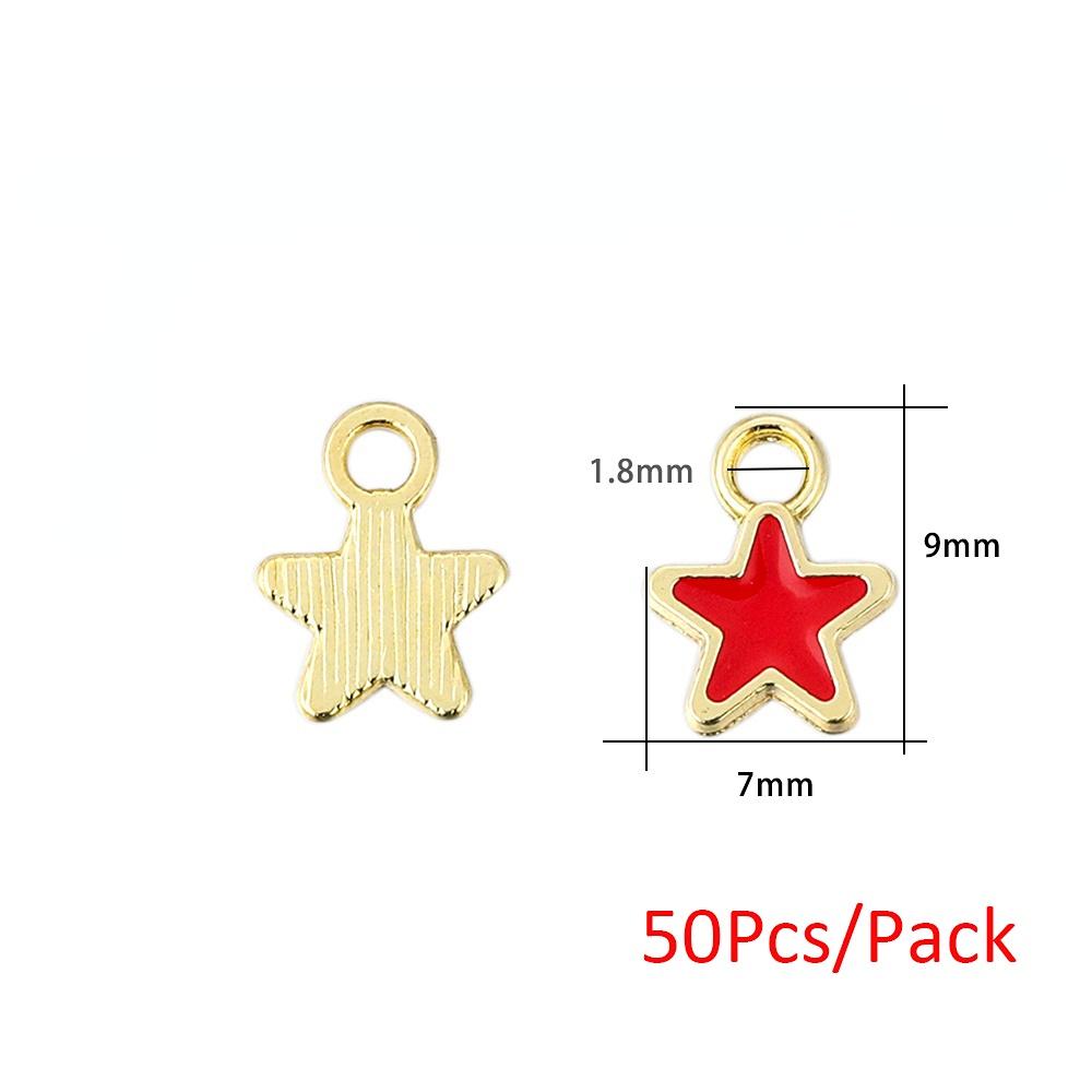 50Pcs/lot Mini Stars Gifts for Girl Pendant Charms Women For DIY Earrings Necklaces Jewelry Making Findings