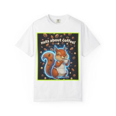 Squirrel Nuts About Coffee 100% Cotton T-shirt Mens Tees Top