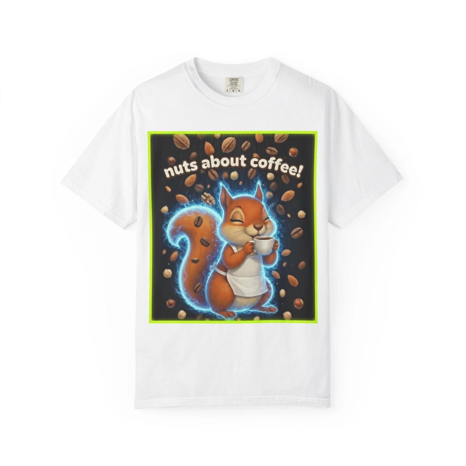 

Squirrel nuts about coffee 100% Cotton T-shirt Mens Tees Top S