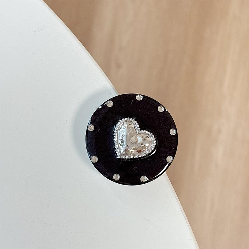 Strass-Herz-Airbag-Handyhalter: Magnetischer Schreibtischständer im frischen Stil für komfortable freihändige Ansicht
