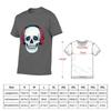 Neues Totenkopf mit Kopfhörern T-Shirt Sweatshirts schwarze T-Shirts niedliche Oberteile Herren Grafik-T-Shirts Hip Hop