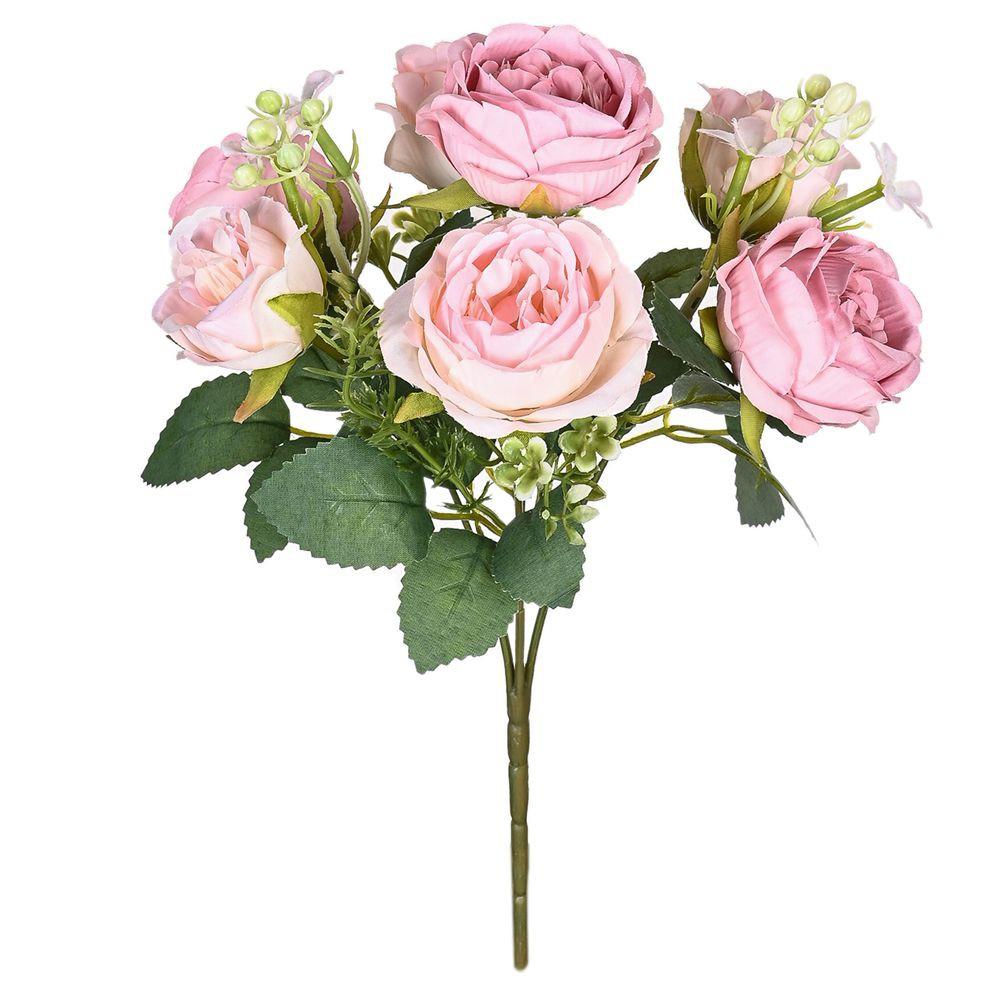 Artificial Flowers Silk Roses Peony Outdoor UV Protection Wedding Bridal Bouquets Home Garden Arch Festival Decoration Diy Gifts