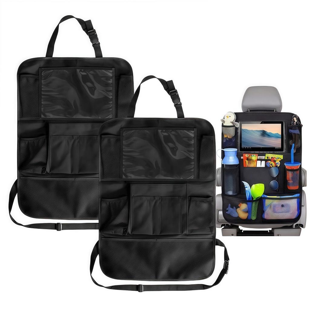 Orirya Car Seatback Rear Seat Drink Kick Car Tablet Large Capacity Storage Small Item Easy Car Accessories for and Families Pockets, Holder, Guard,