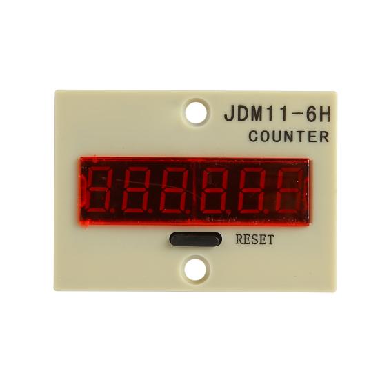 JDM11-6H DC 24V 6 Digits Electric Digital Display Counter Resettable Accumulator
