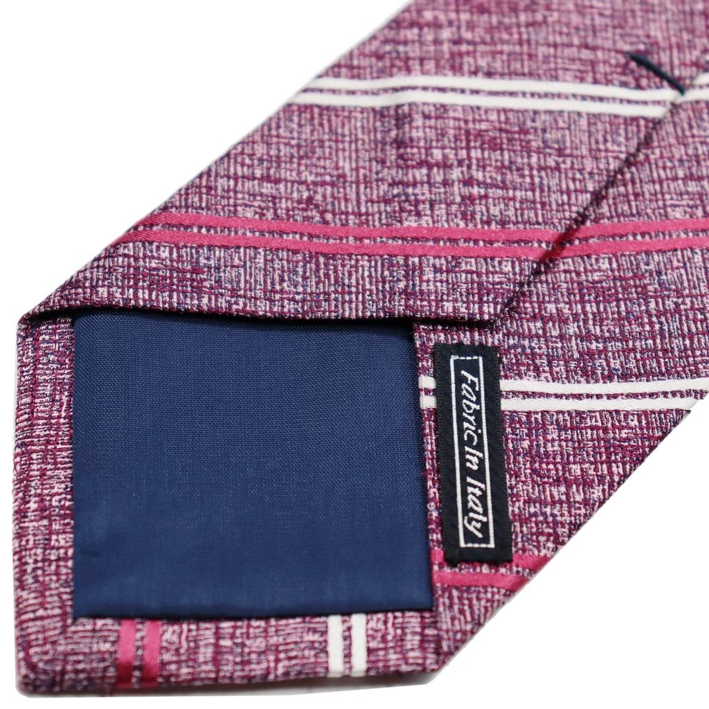 Michiko London KOSHINO Striped Silk Made In Italy with Japanese Perfect Gift for Men and Wine Tie, Fabric, 100% Silk, Women, Unisex, mki-017-B,