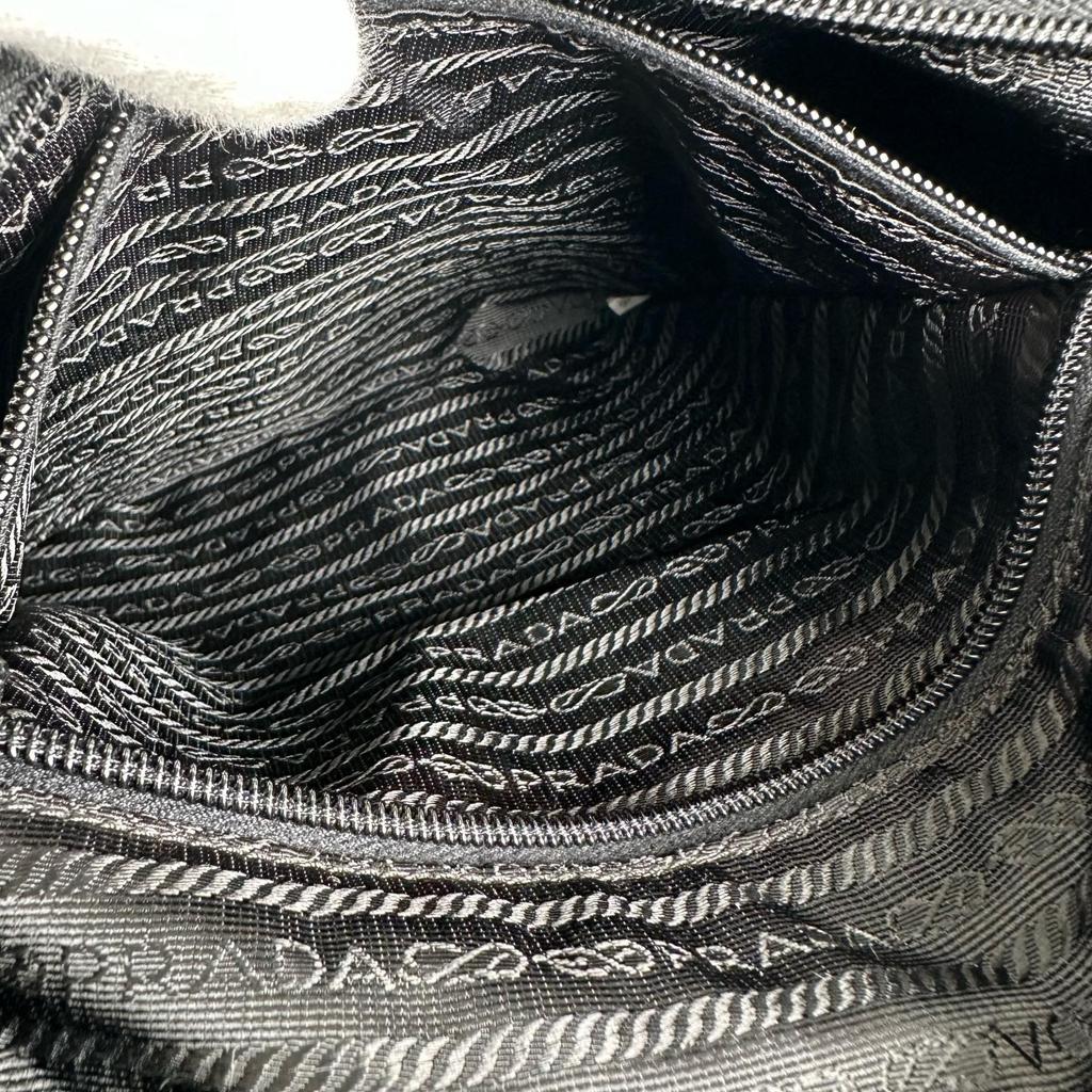 PRADA Triangular logo Messenger bag black Women used