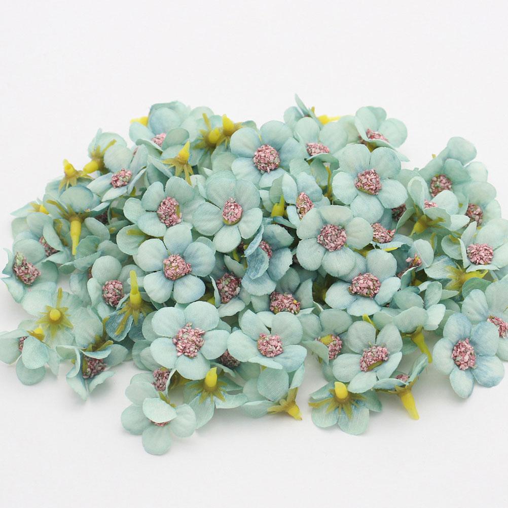 50 Pcs Flower Garland Simulation Silk Head Simulated Heads Decor Colorful Wedding Decors