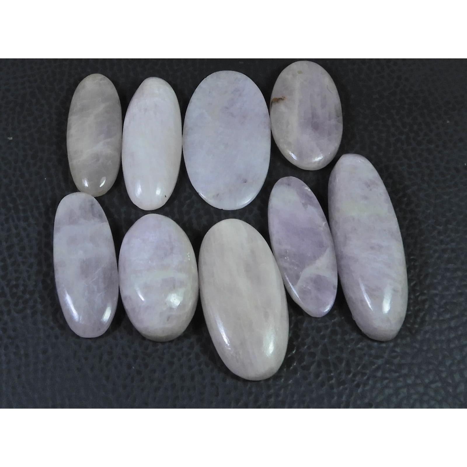 238Cts. Natural Pink Kunzite Oval Cabochon Gemstone 9Pcs Lot C-1158
