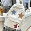 Lightweight Corduroy Backpack Soft Fabric Travel Bag Cute School Backpack  Outdoor
