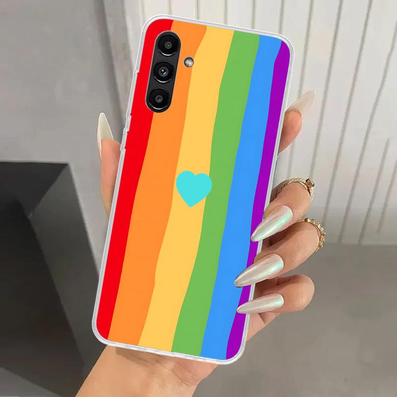Rainbow Gradient Love Phone Case for Samsung Galaxy A17 A16 A37 A26 A36 A57 A56 A15 A25 A35 A55 A14 A24 A34 A54 A13 A23 A33 A53