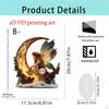 2D Acrylic Accent Ornament Decoration Gift with Stand Plate for Festival Fireplace Party Bookshelf