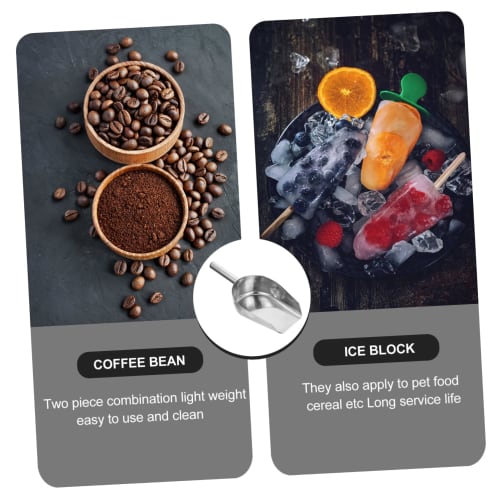 DOITOOL Stainless Steel Multipurpose Food Shovel, Kitchen Ice Scoop, Flour, Rice, Grain Measuring Scoop, Food Scoop with Smooth Finish