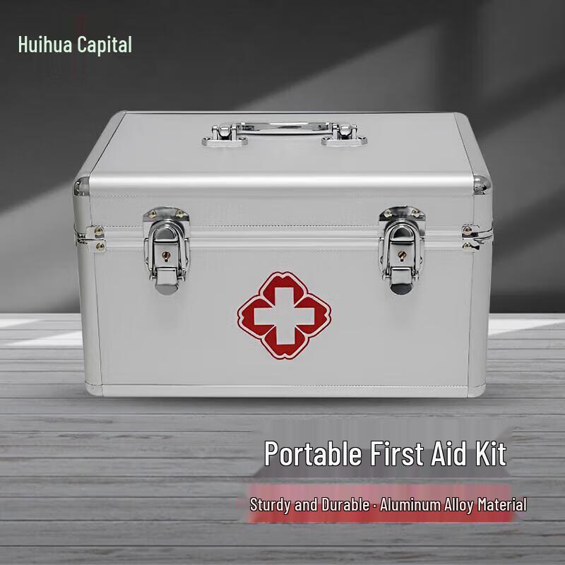 Portable Aluminum Alloy First Aid Box (Empty)