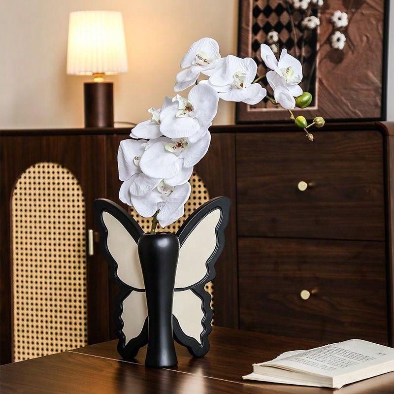 3D-Schmetterlingsvase aus Kunstharz im Retro-Stil, Tischdekoration & Accessoires, Blumenarrangement-Display, Flasche, Wohnzimmerdeko, Geschenk