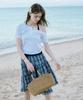 Letter From Moon Benny'S Tiered Midi Skirt (Blue)