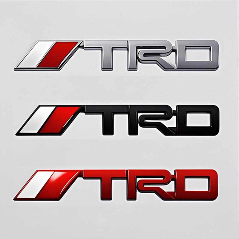 1 Stück 3D Metall Autoaufkleber TRD Emblem Abzeichen Dekoration Zubehör für Toyota GR Corolla Yaris Aygo Prius CHR Camry Auris Avensis
