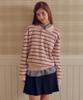 MELLY&ROSE Soft Stripe Polo Knit (310253)_Pink